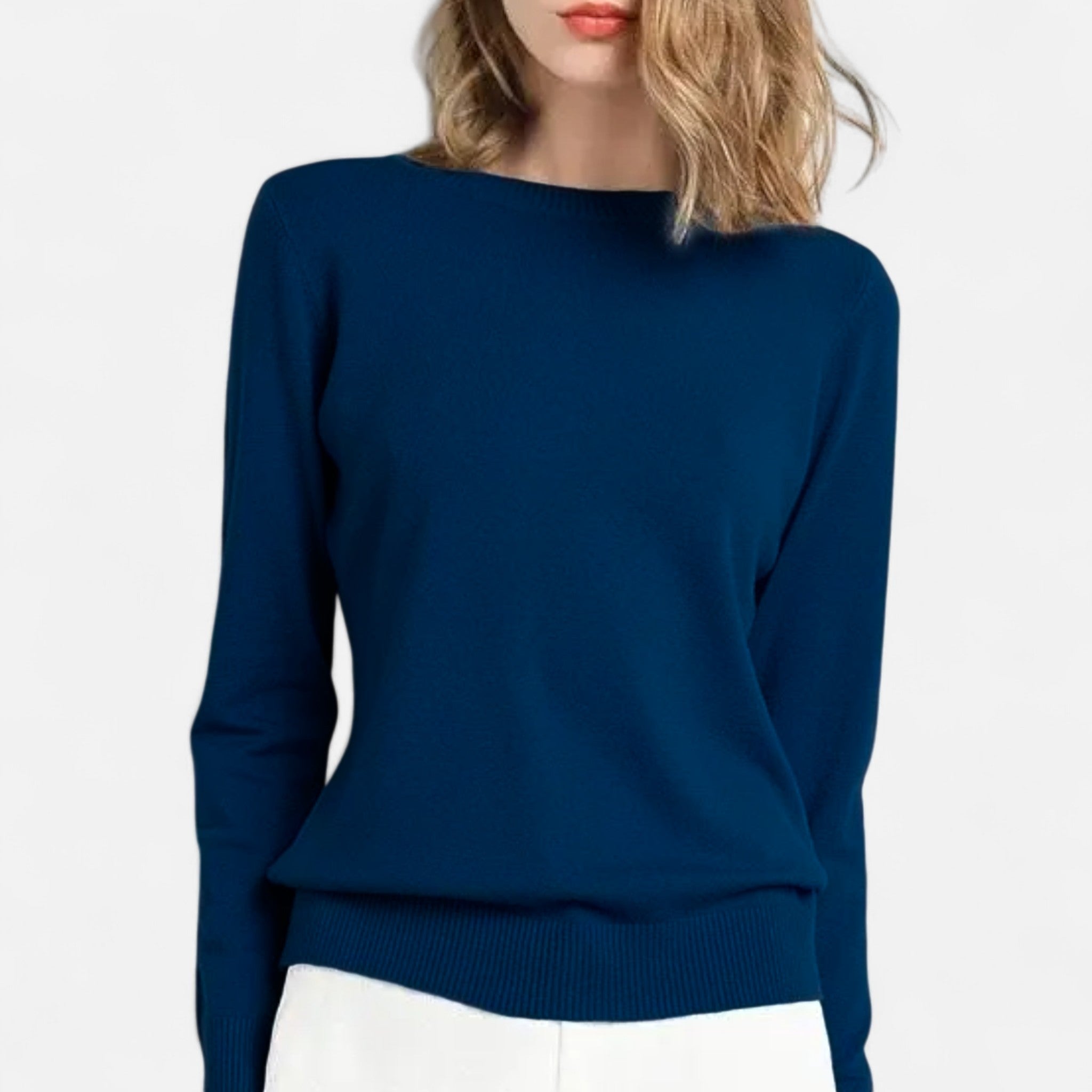 Devinton | Women's Merino Wool Round Neck Slim Fit Jumper