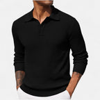 Herre Polo Strik Lange Ærmer Slim Fit Smart Casual