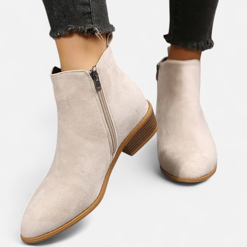 Devinton | Women's Mid-Heel Chelsea Boots in Suede