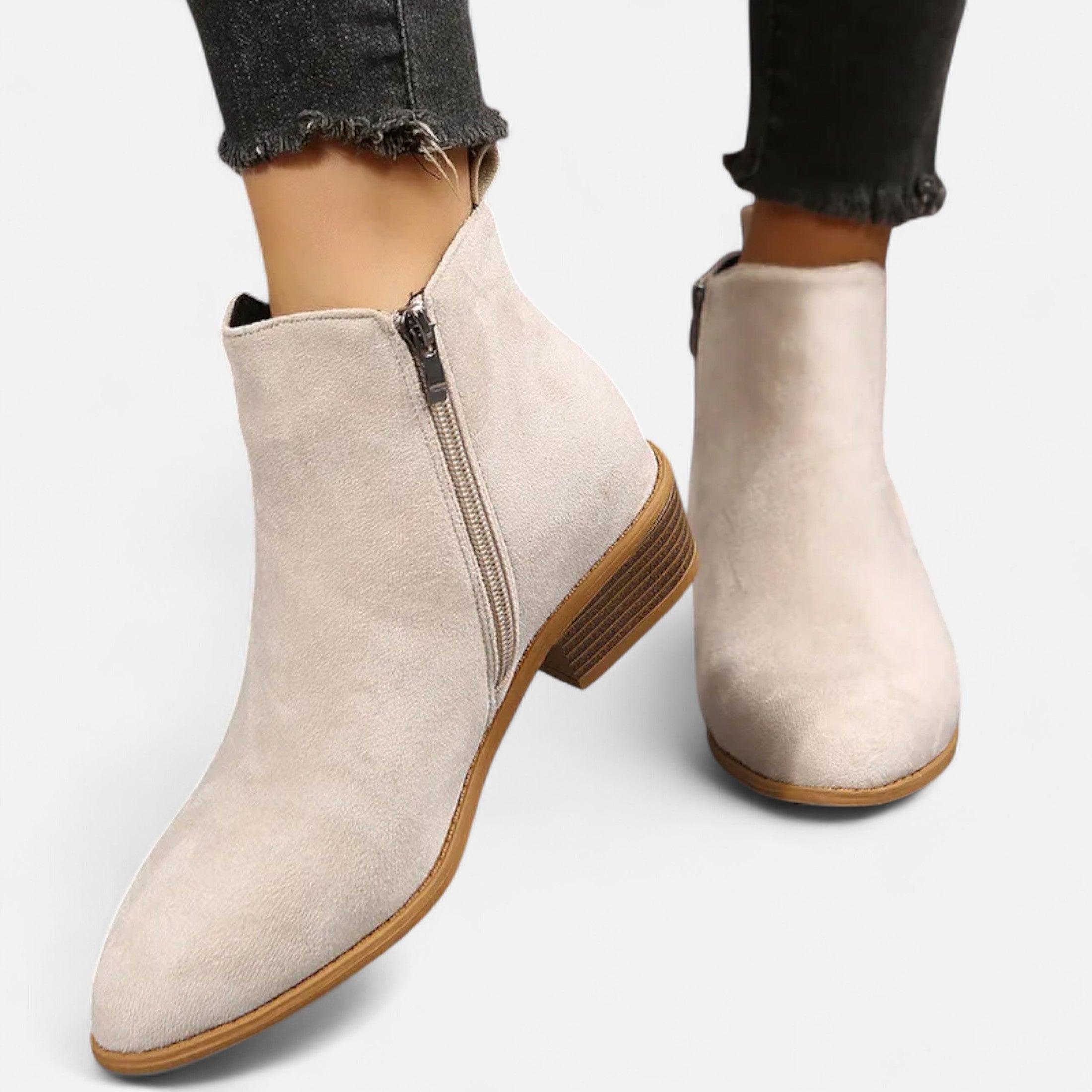 Devinton | Women's Mid-Heel Chelsea Boots in Suede