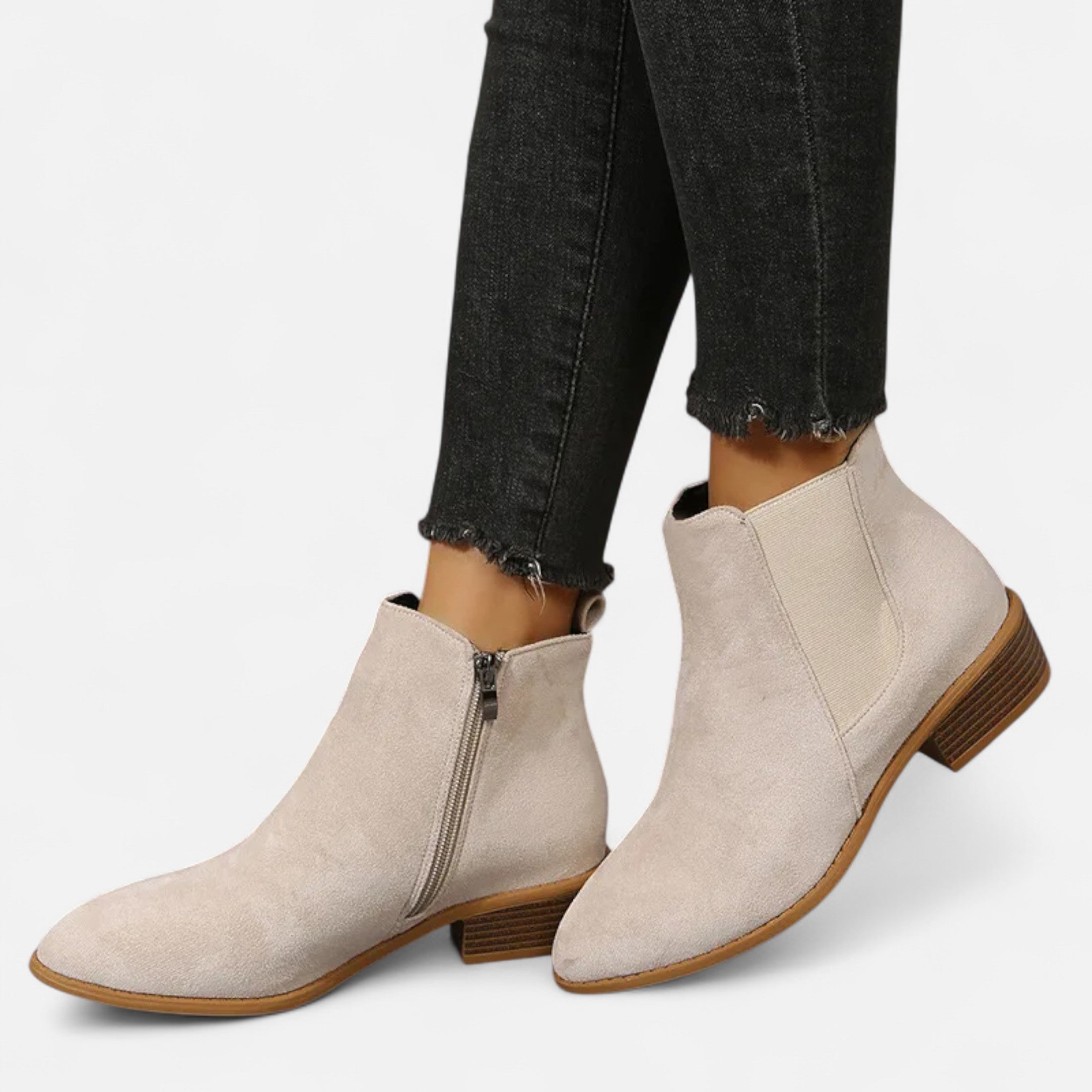 Devinton | Women's Mid-Heel Chelsea Boots in Suede