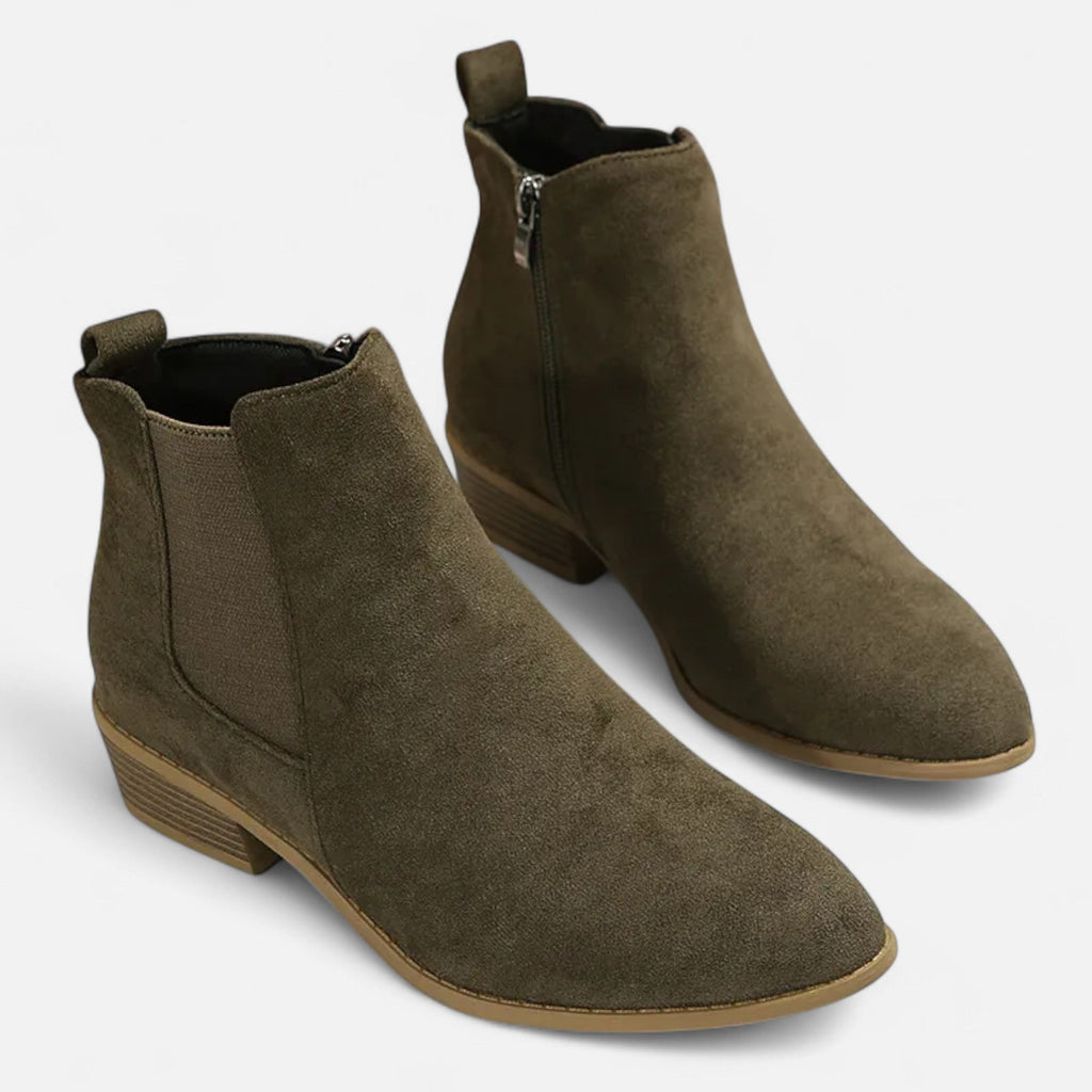 Devinton | Women's Mid-Heel Chelsea Boots in Suede