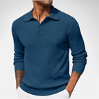 Herre Polo Strik Lange Ærmer Slim Fit Smart Casual