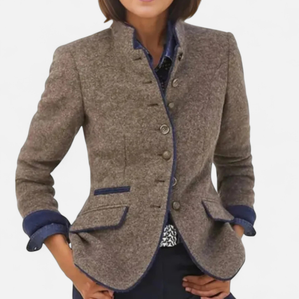 Devinton | Women’s Winter Coat Wool Blend Elegant Style