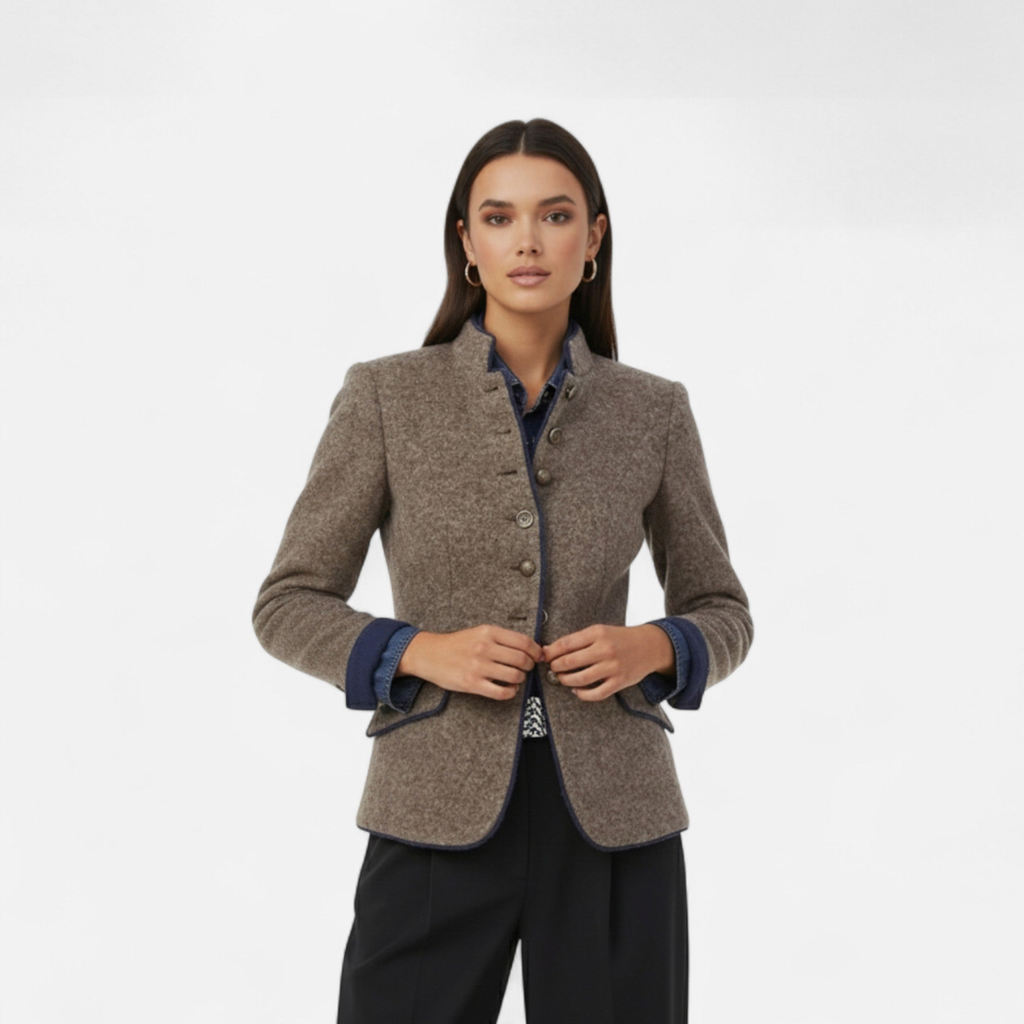 Devinton | Women’s Winter Coat Wool Blend Elegant Style
