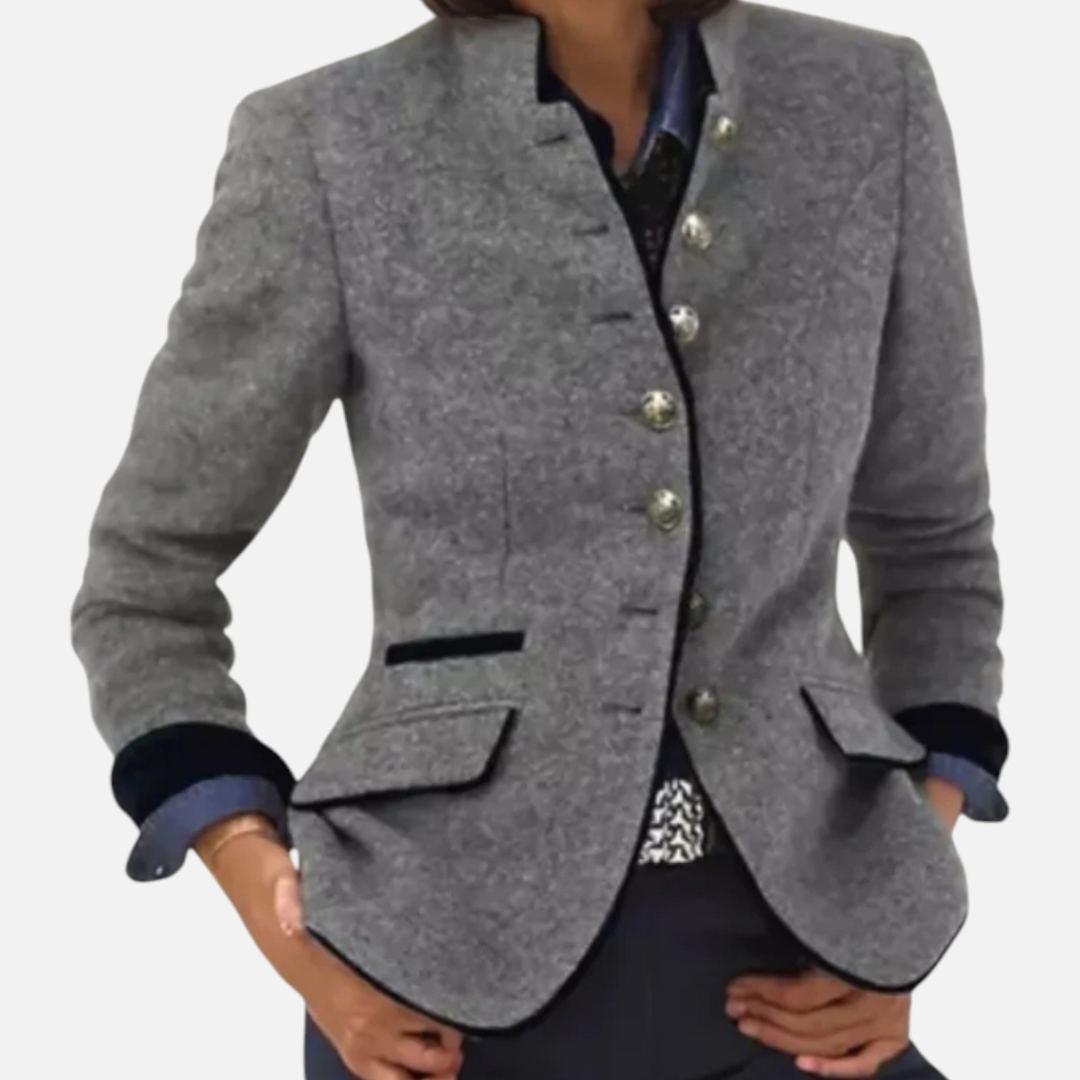Devinton | Women’s Winter Coat Wool Blend Elegant Style