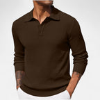 Herre Polo Strik Lange Ærmer Slim Fit Smart Casual