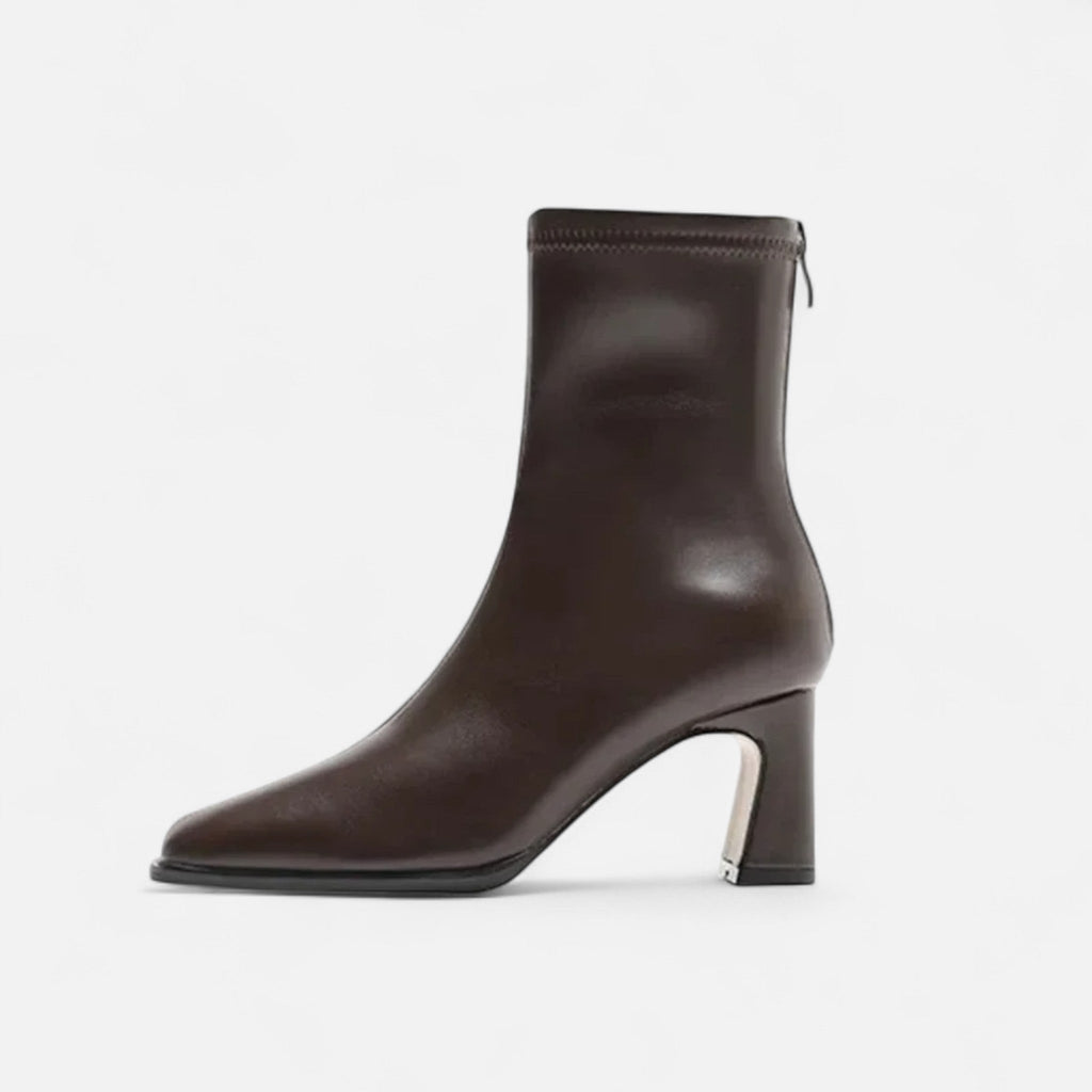 Devinton | Women’s Vintage Square-Toe Ankle Boots