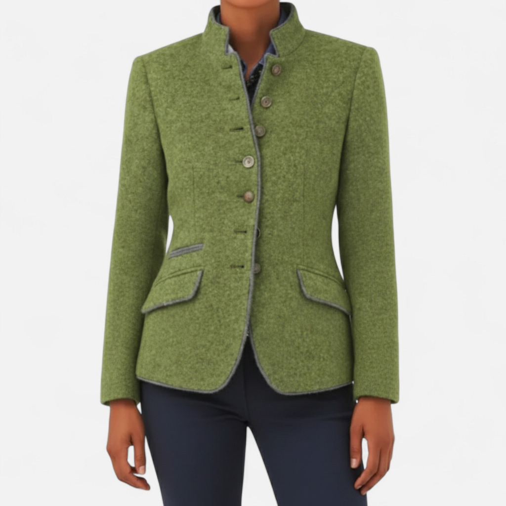 Devinton | Women’s Winter Coat Wool Blend Elegant Style