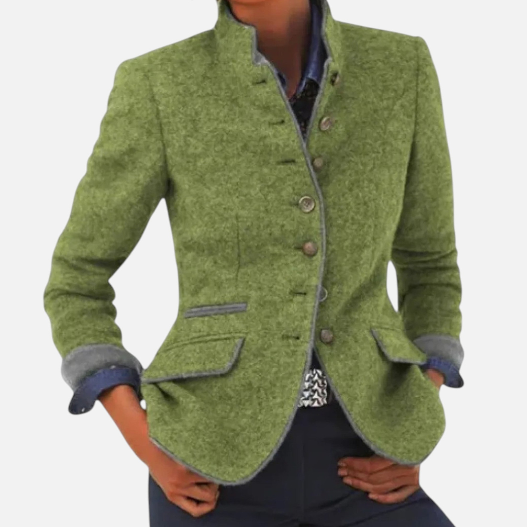 Devinton | Women’s Winter Coat Wool Blend Elegant Style
