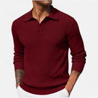 Herre Polo Strik Lange Ærmer Slim Fit Smart Casual