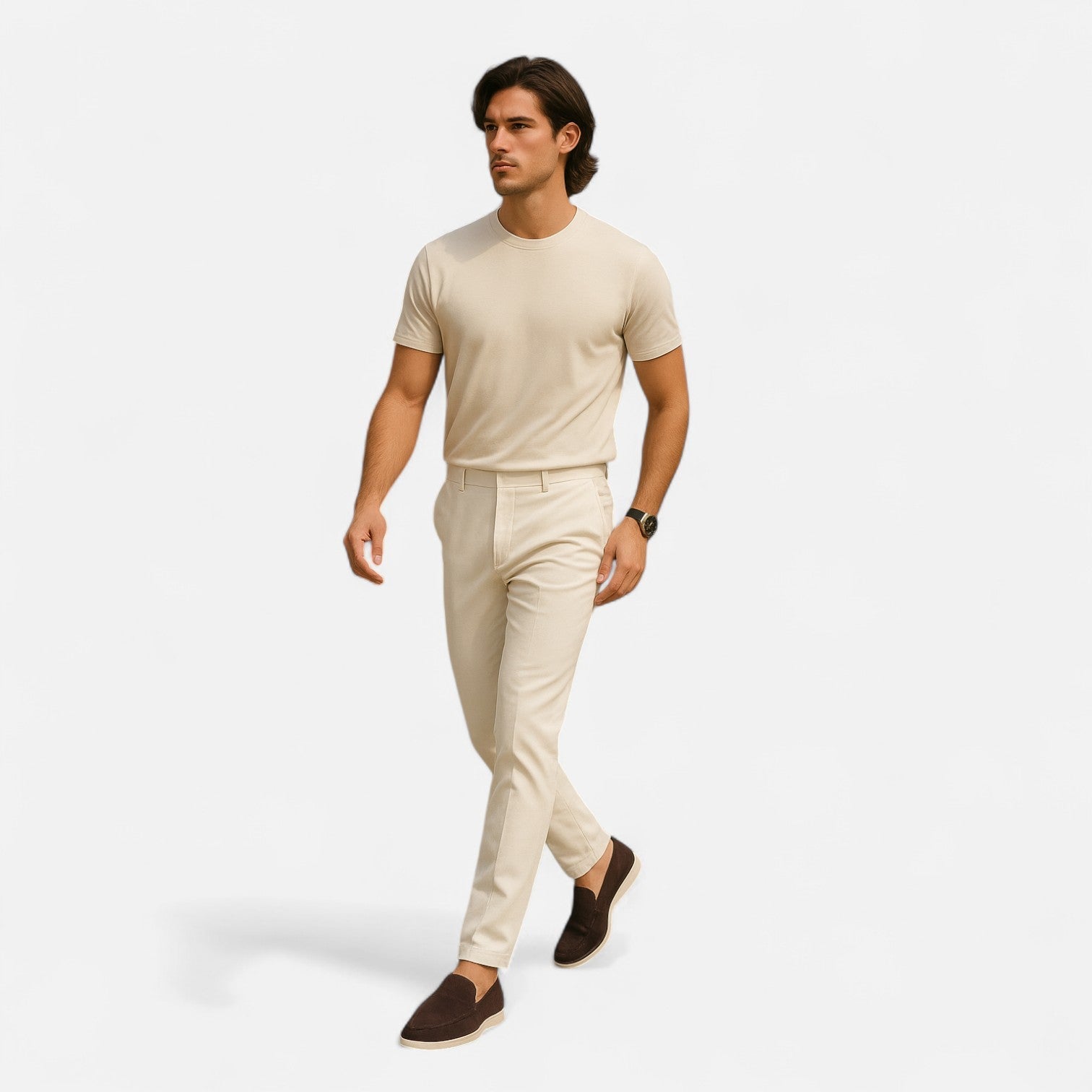Herre Loafers Ruskind Slip On Komfort Smart Casual
