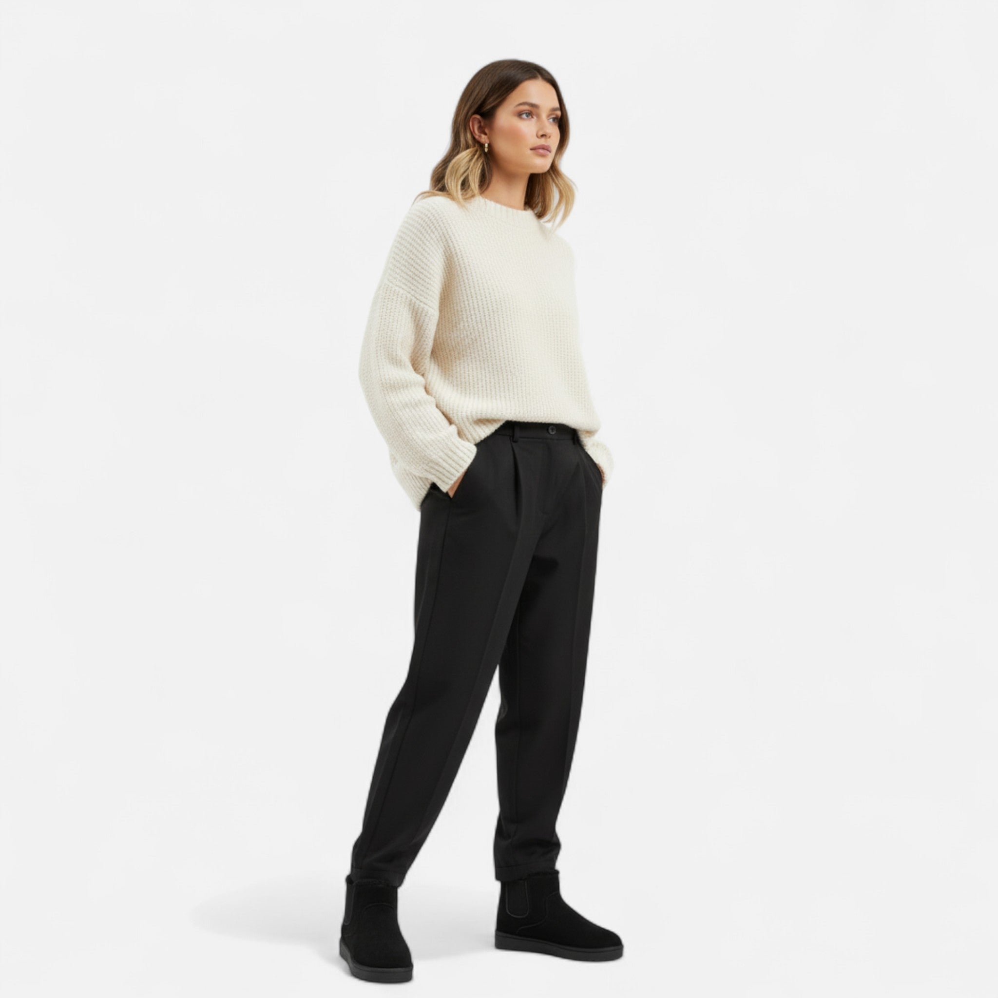 Devinton | Women's Winter Ankle Boots with Thick Sole and Elegant Design