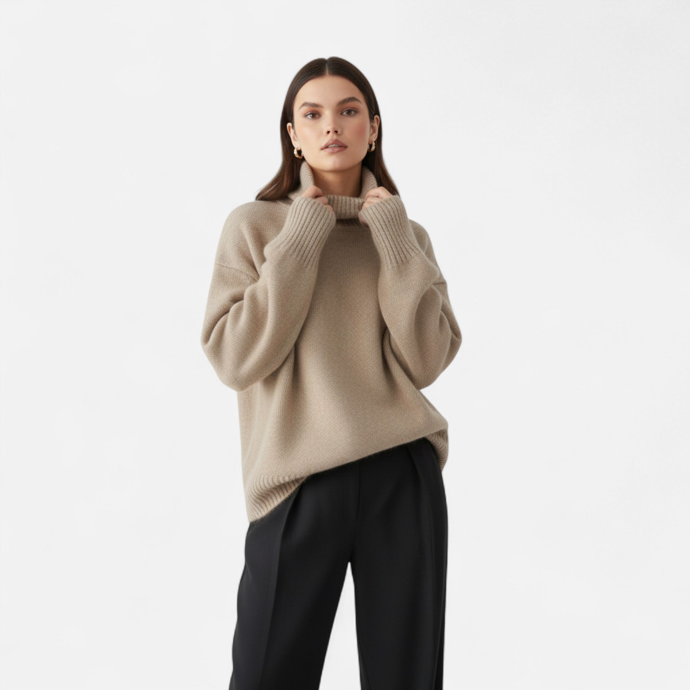 Devinton | Women's Winter High Neck Cashmere Jumper