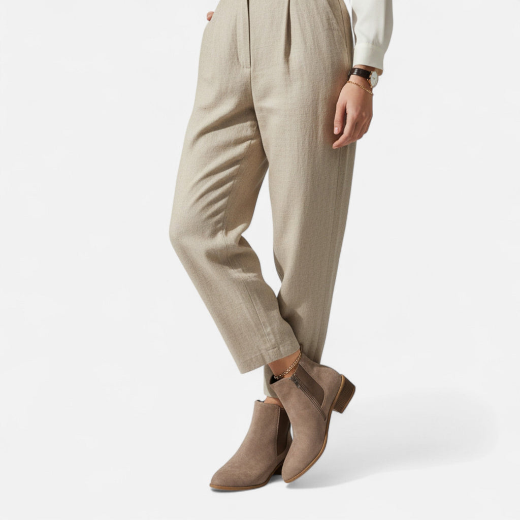 Devinton | Women's Mid-Heel Chelsea Boots in Suede