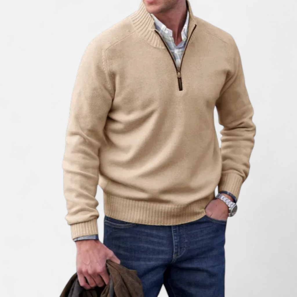 Devinton | Men’s Cashmere Zip Jumper