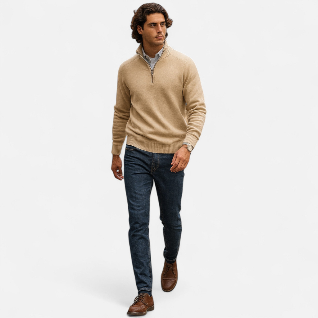 Devinton | Men’s Cashmere Zip Jumper