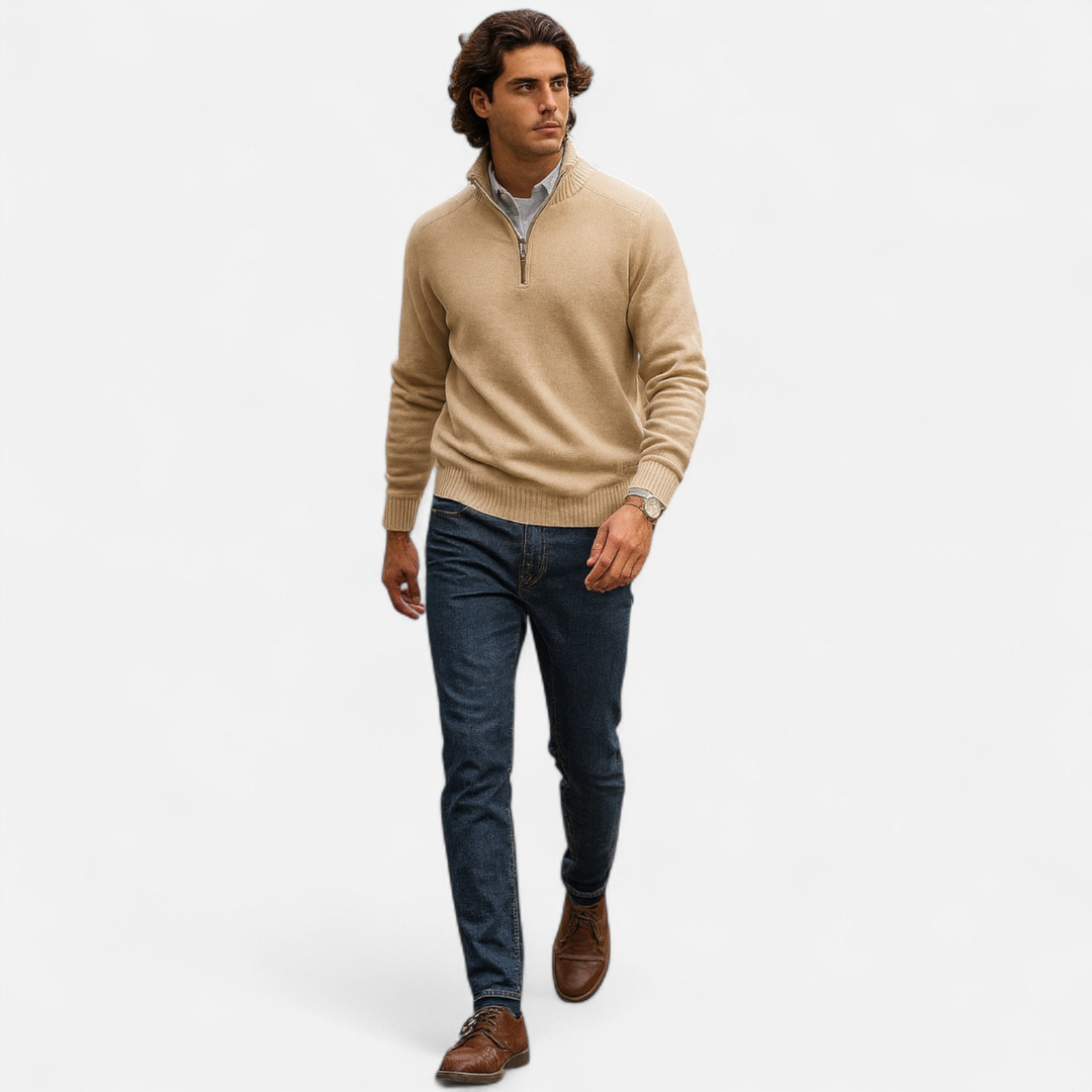 Devinton | Men’s Cashmere Zip Jumper