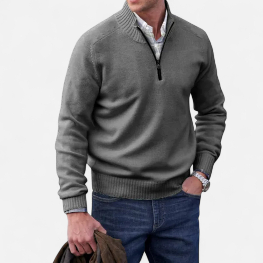 Devinton | Men’s Cashmere Zip Jumper