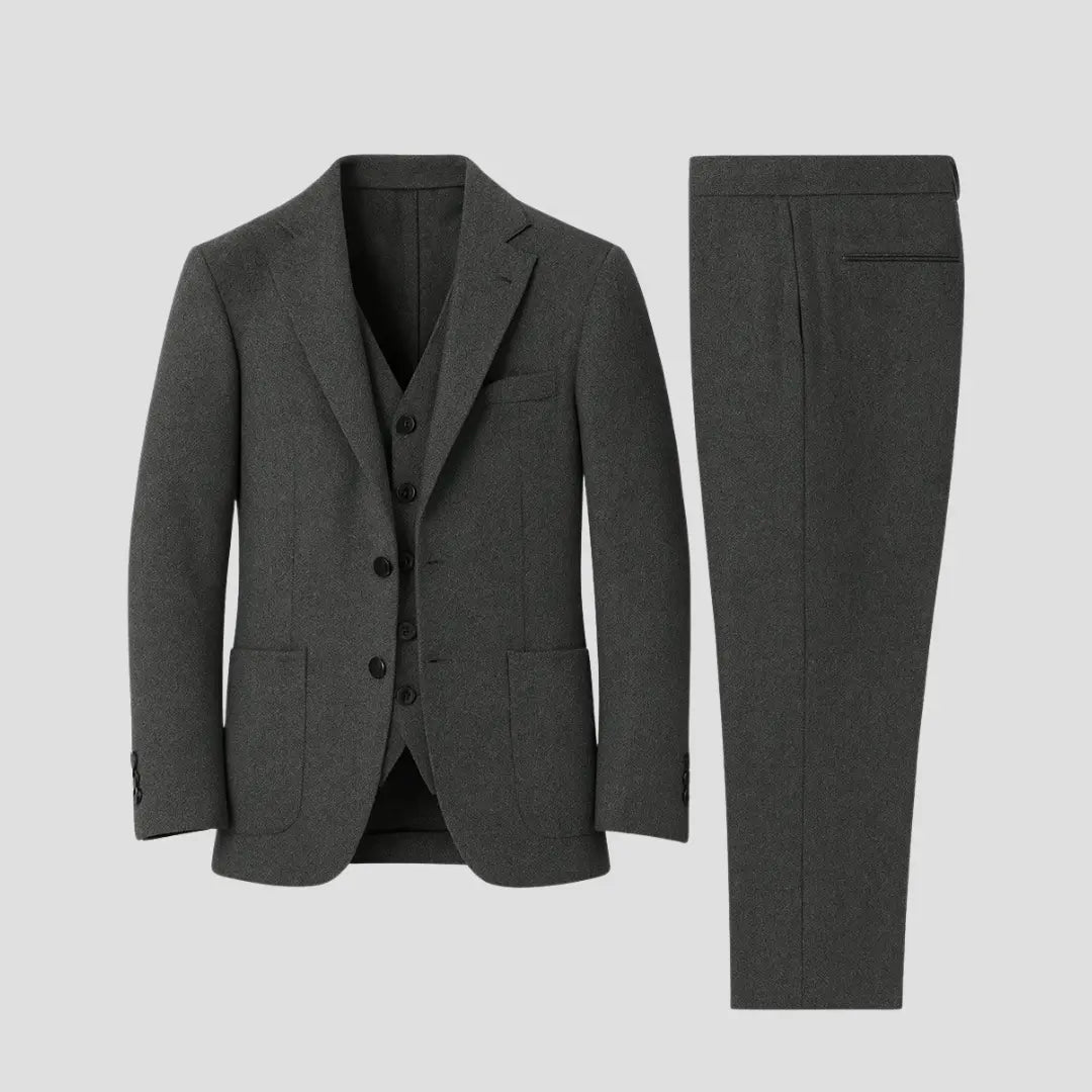 Herre Jakkesæt Tweed Tre-delt Slim Fit Bryllup