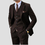 Herre Jakkesæt Tweed Tre-delt Slim Fit Bryllup