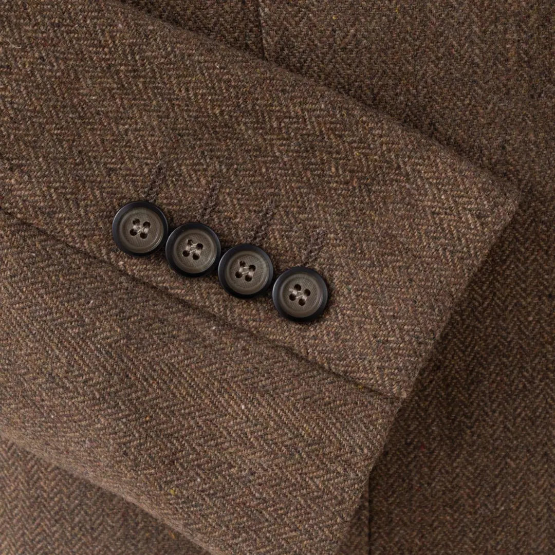 Herre Jakkesæt Tweed Tre-delt Slim Fit Bryllup