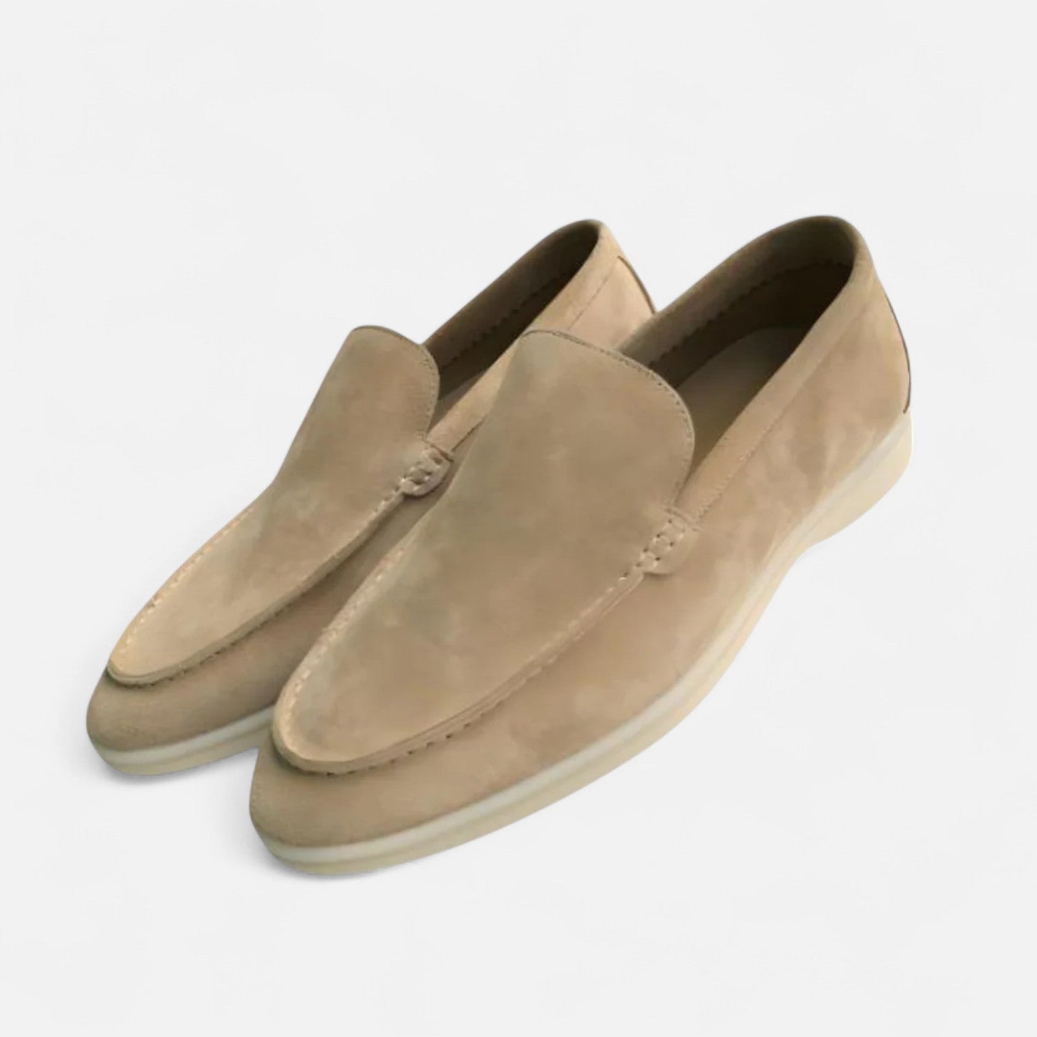 Herre Loafers Ruskind Slip On Komfort Smart Casual