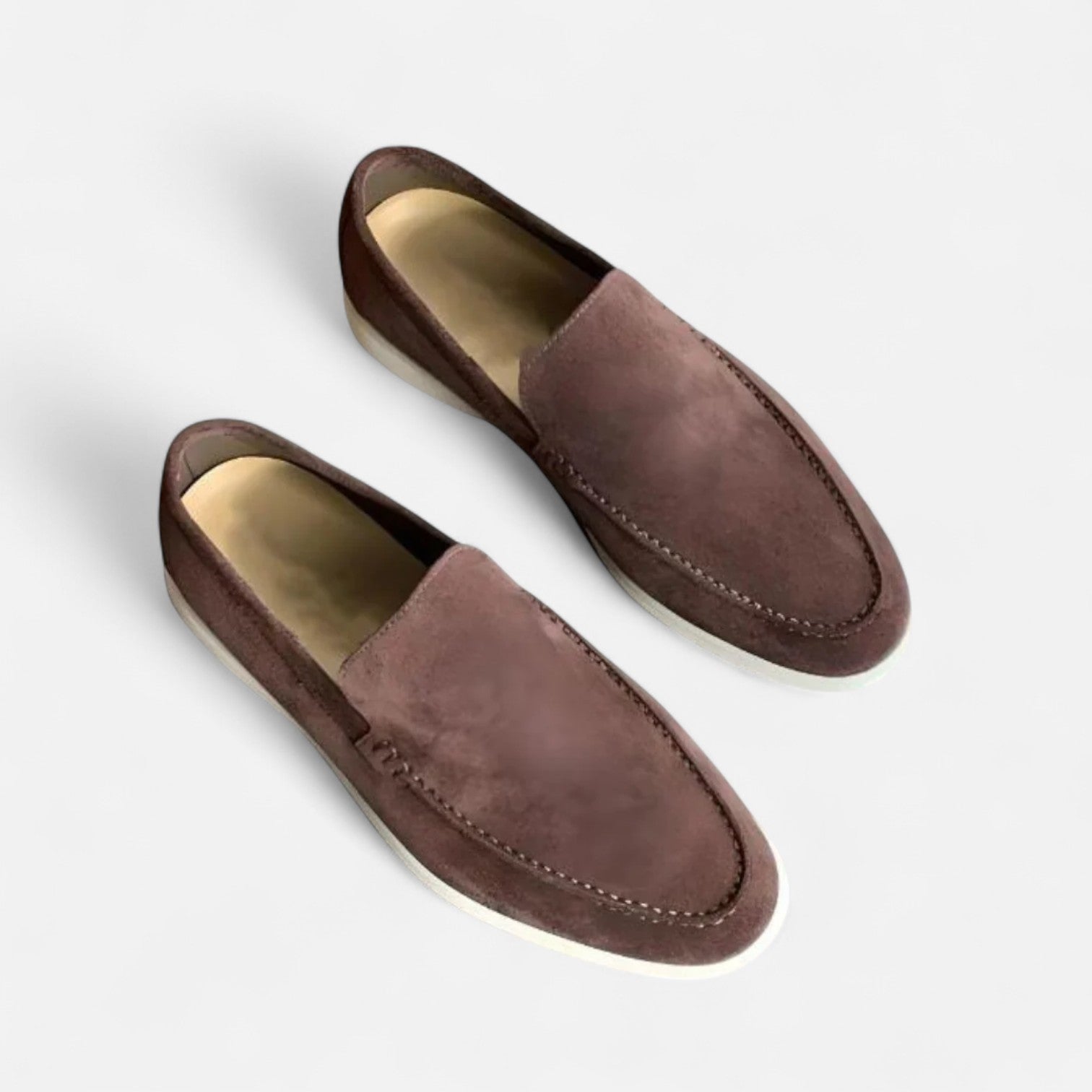 Herre Loafers Ruskind Slip On Komfort Smart Casual