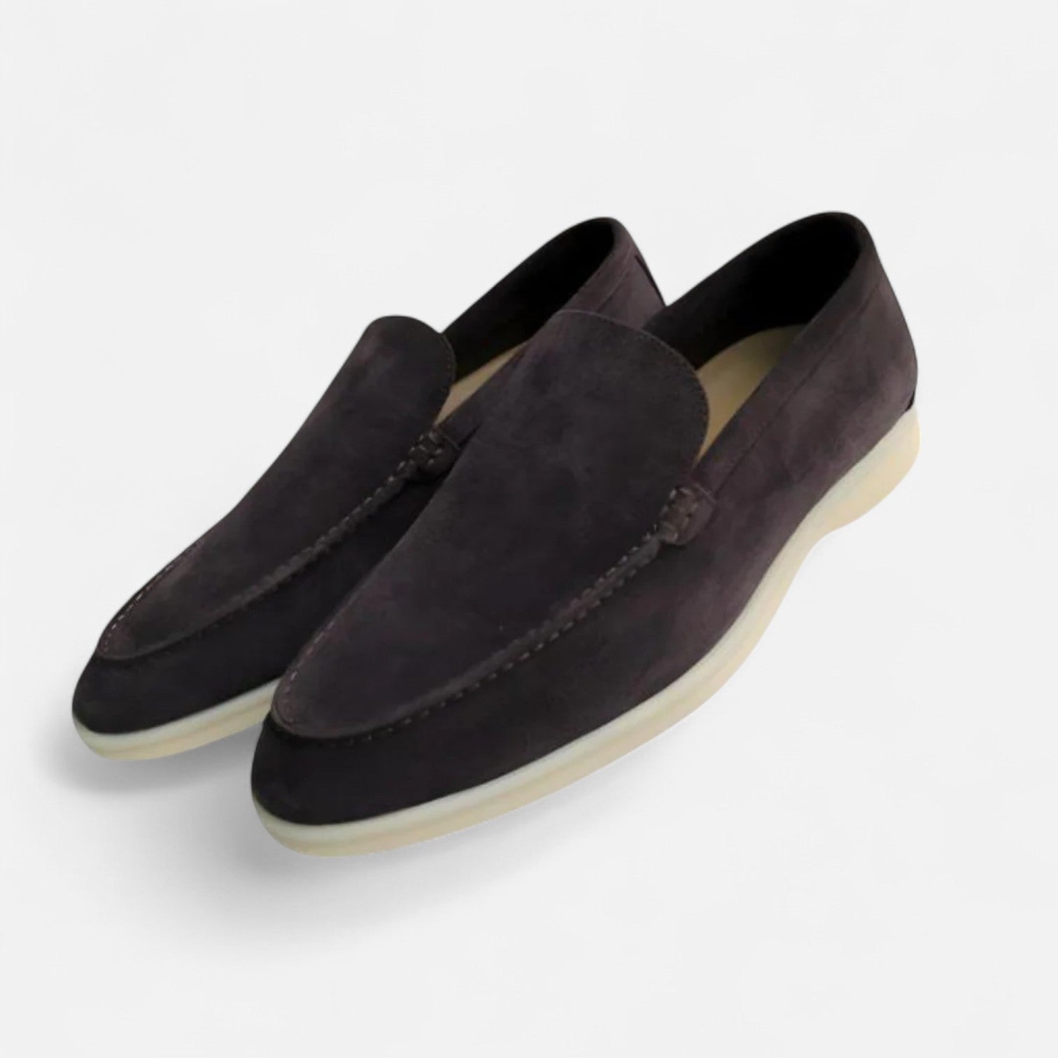 Herre Loafers Ruskind Slip On Komfort Smart Casual