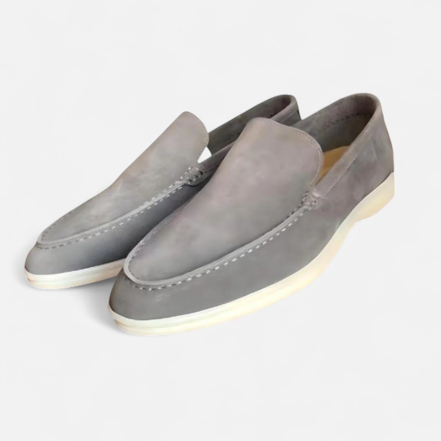 Herre Loafers Ruskind Slip On Komfort Smart Casual