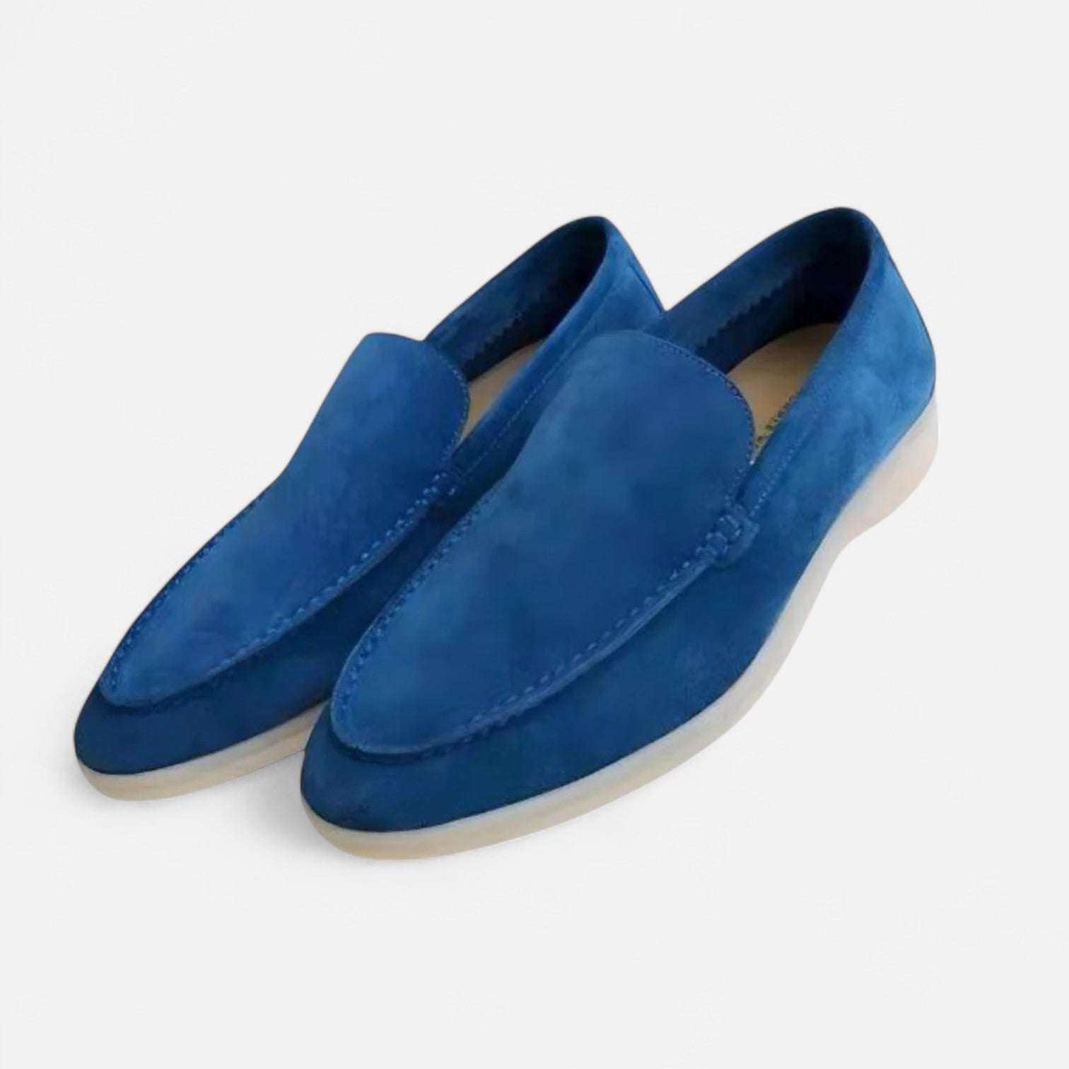 Herre Loafers Ruskind Slip On Komfort Smart Casual