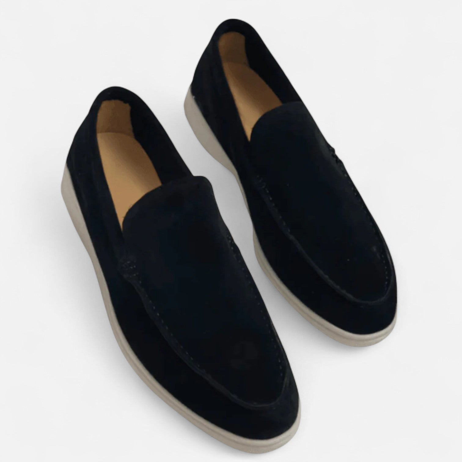 Herre Loafers Ruskind Slip On Komfort Smart Casual