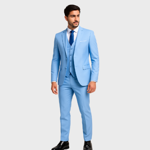 Herre Jakkesæt Tre-delt Slim Fit Bryllup Fest