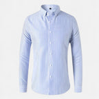 Herre Skjorte Stribet Slim Fit Lange Ærmer Smart Casual
