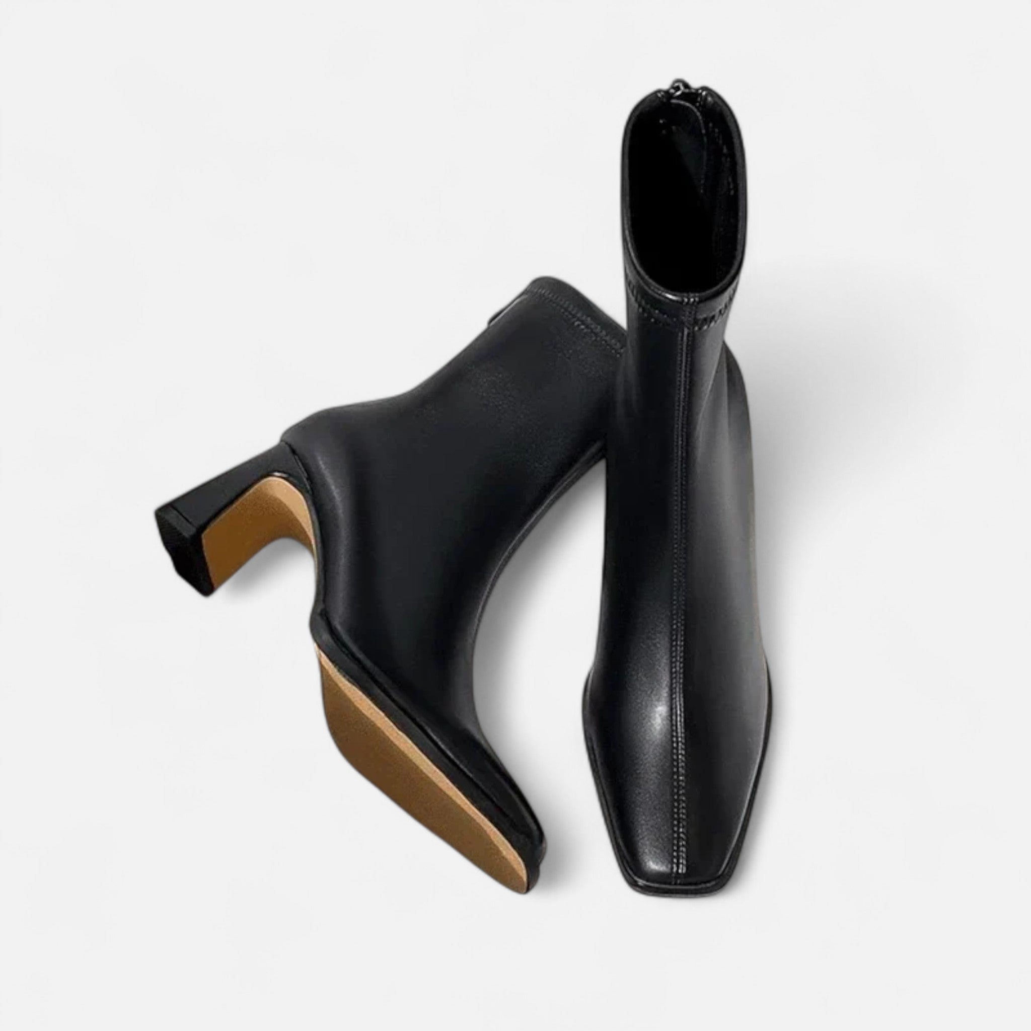 Devinton | Women’s Vintage Square-Toe Ankle Boots