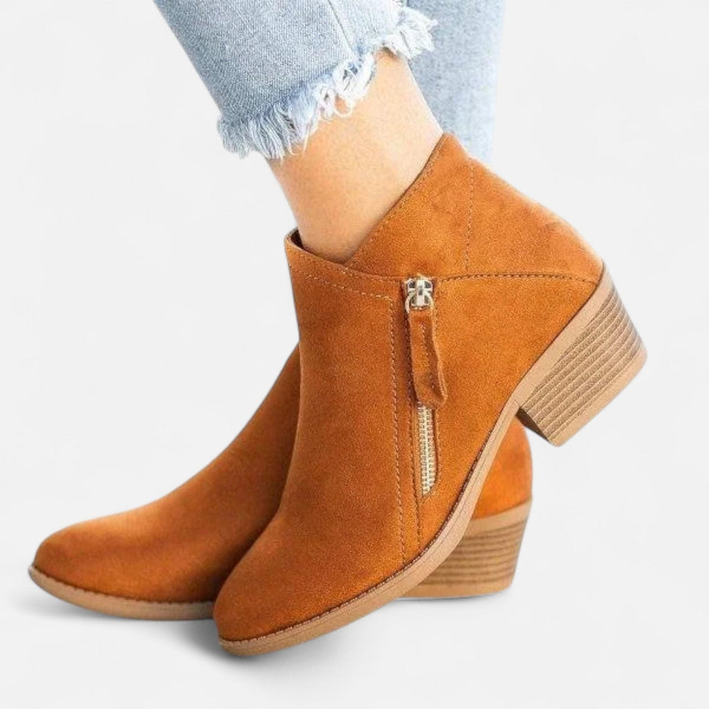 Devinton | Women's Block Heel Ankle Boots