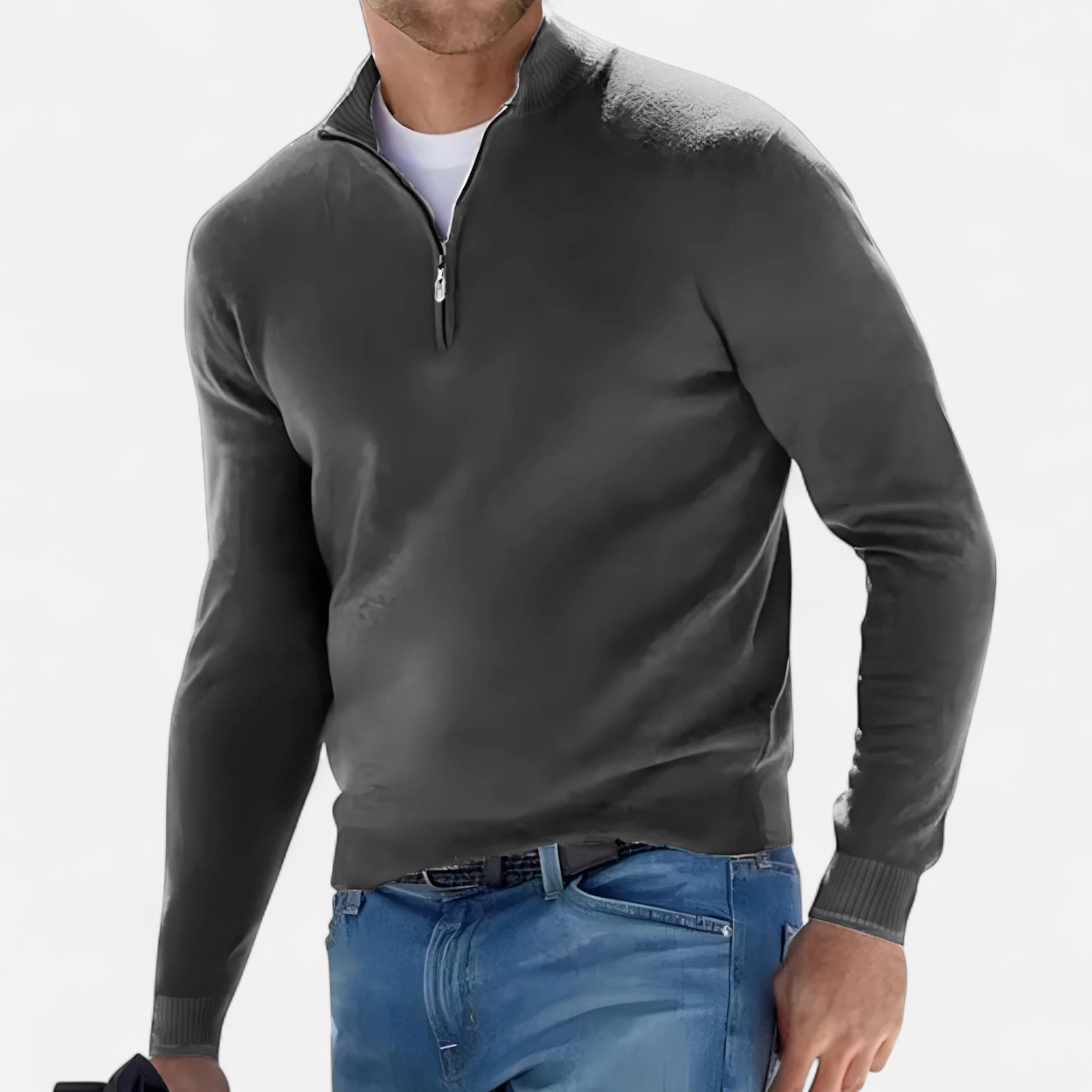 Devinton | Men’s Half-Zip Jumper – Heritage Knit Elegance