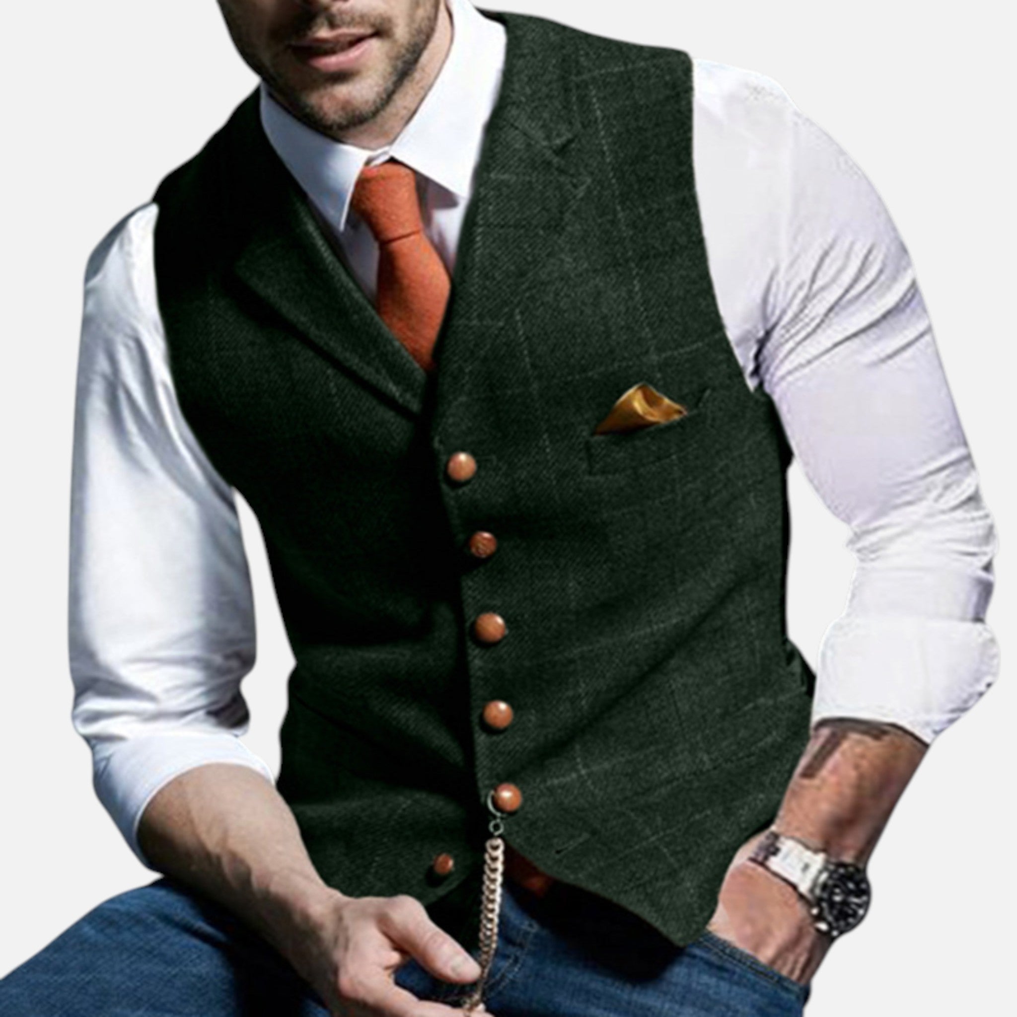 Devinton | Men's Vintage Vest with Classic Cut