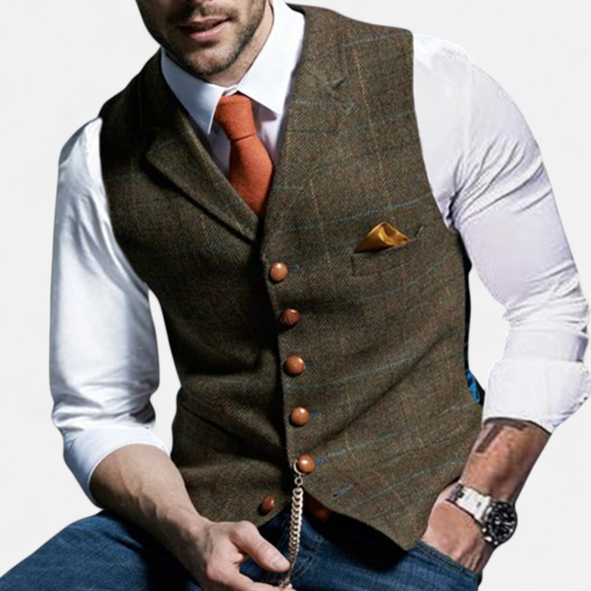 Devinton | Men's Vintage Vest with Classic Cut