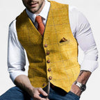 Herre Vest Tweed Vintage Bryllup Fest