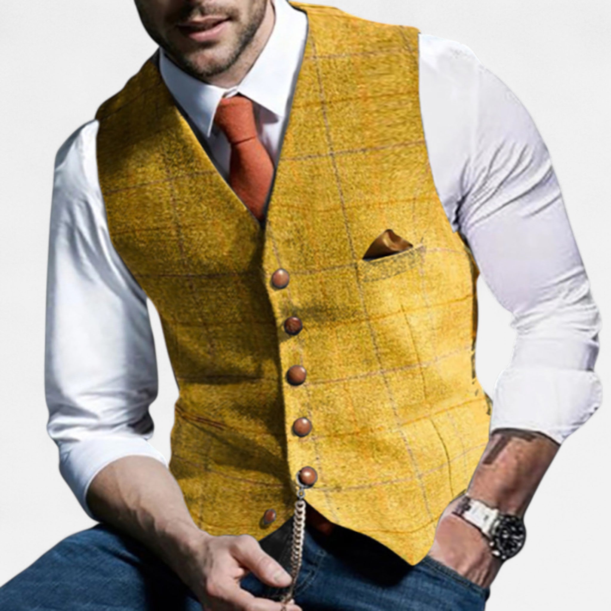 Devinton | Men's Vintage Vest with Classic Cut