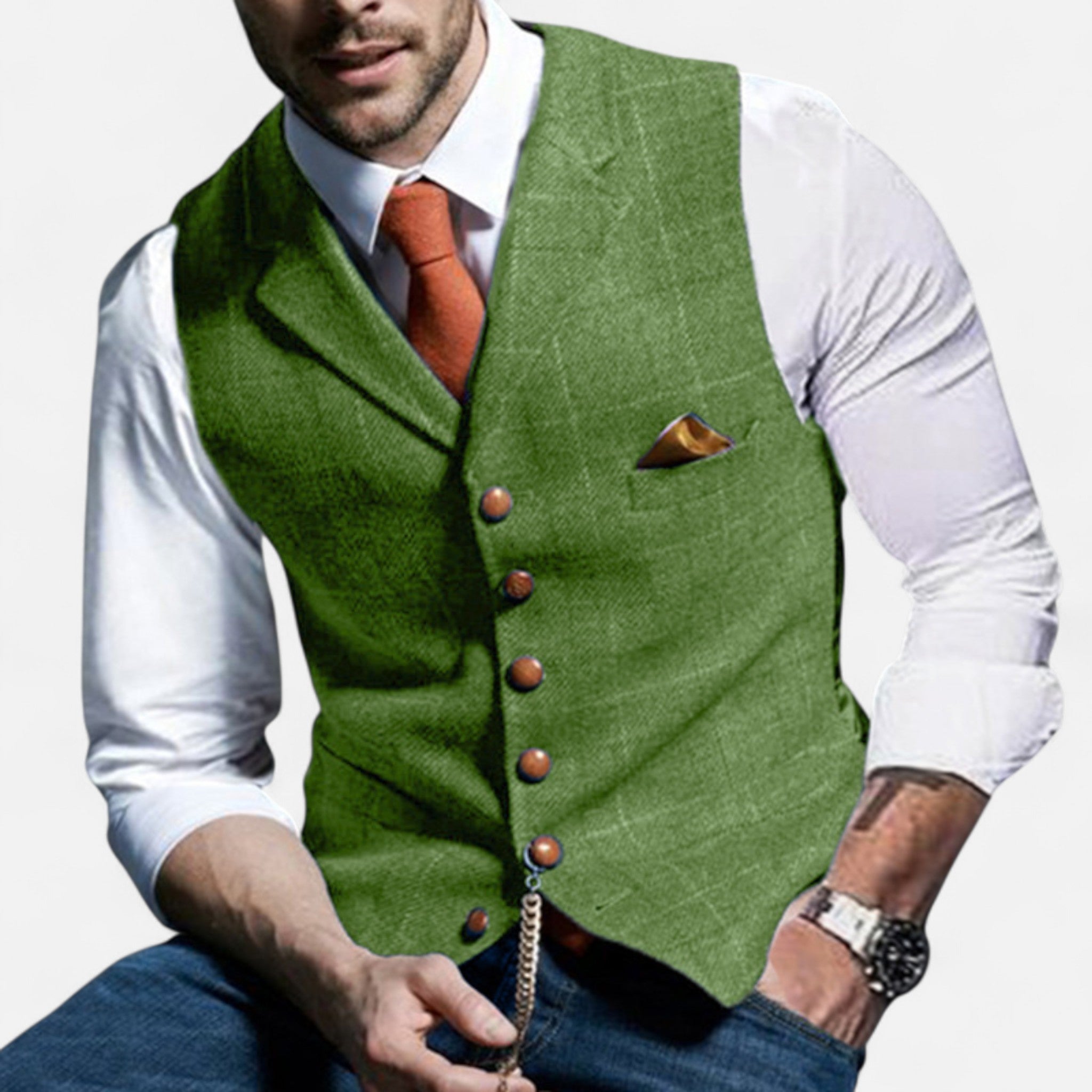 Devinton | Men's Vintage Vest with Classic Cut