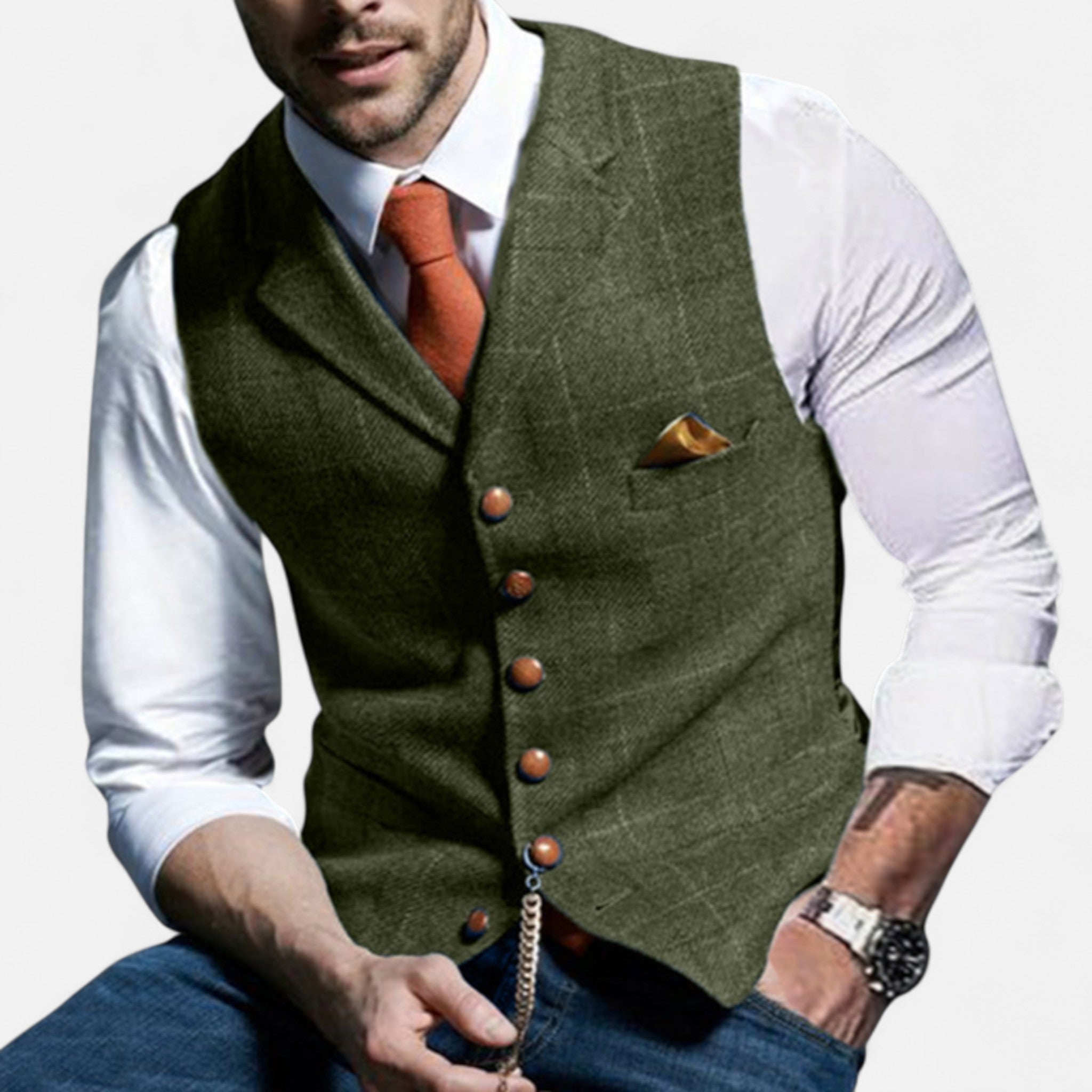 Devinton | Men's Vintage Vest with Classic Cut