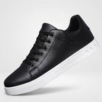 Herre Sneakers Hvid Sål Platform Casual Hverdagssko Sort