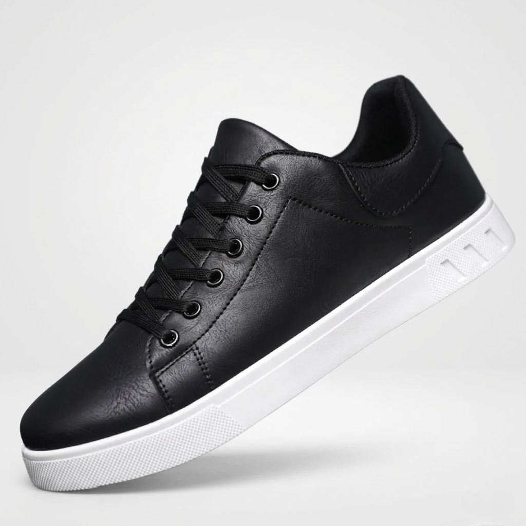 Herre Sneakers Hvid Sål Platform Casual Hverdagssko Sort