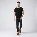 Herre Sneakers Hvid Sål Platform Casual Hverdagssko Sort